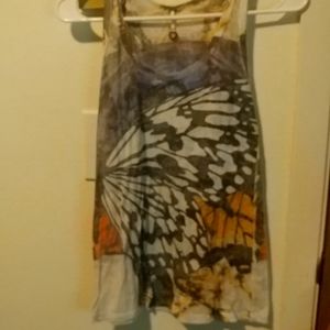 Butterfly graphic tank
